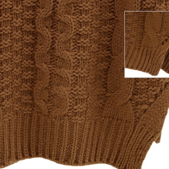 black cables turtleneck sweater - Picture 5 of 6